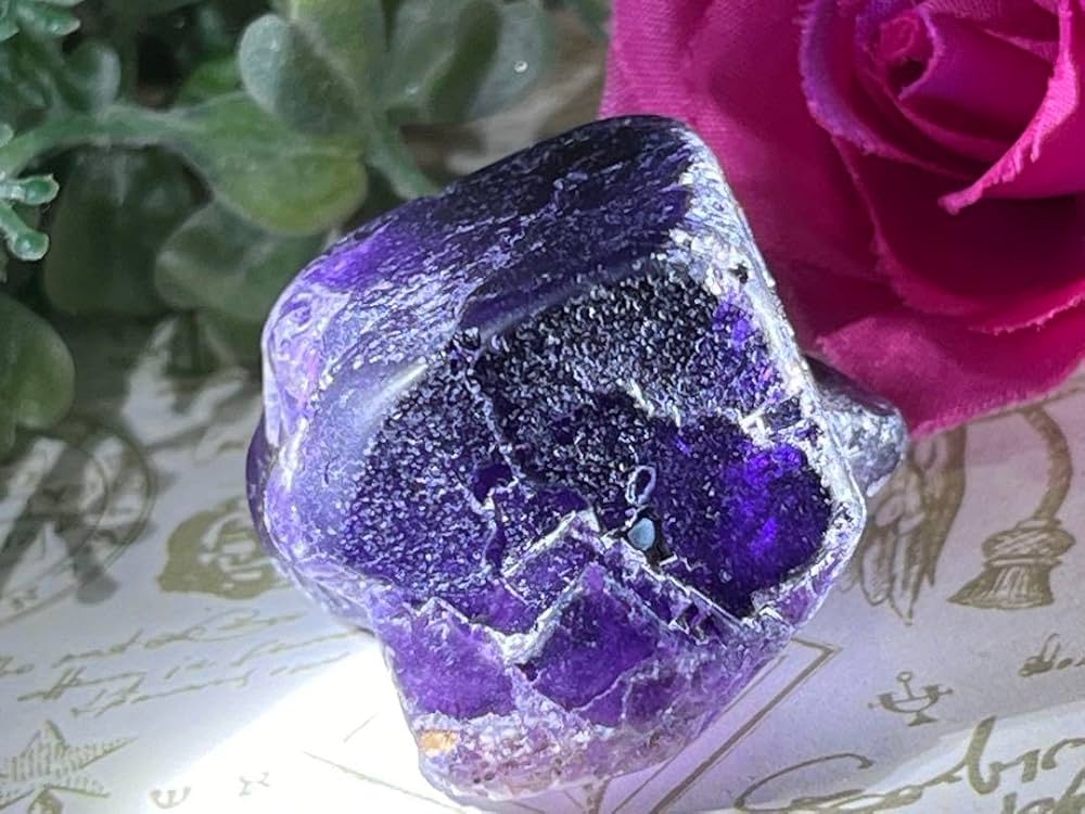 Amazon.co.jp: パープル フローライト 蛍石 ラフストーン 原石